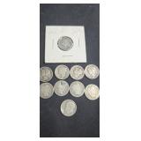Group of 10 dimes, from 1913 to 1956