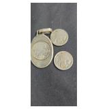 1916, unknown and a 1936 in pendant group of