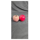 Marble apple and ceramic apple