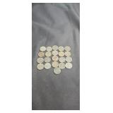 Approx 21 steel wheat pennies 1943