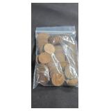 Group of approximately 100 wheat pennies