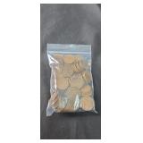 Group of approximately 100 wheat pennies