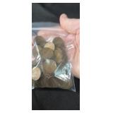 Group of approximately 100 wheat pennies
