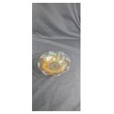 Iris carnival glass bowl approx 9.5 inches tall