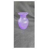 Purple vase approx 7 inches tall