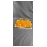 Set of 5 plastic amber cups