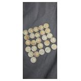 Group of 26 mercury dime