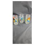3 smurf glasses jokey brainy and lazy