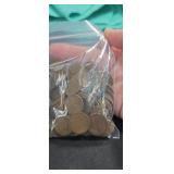 Approximately 100 unsearched wheat pennies