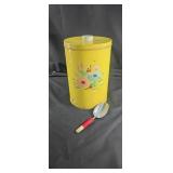 Adorable flour canister and spoon approx 12