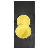 Pair of Metlox yellow poppy serving bowls