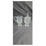 Crystal cream & sugar set
