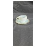 Anchor Hocking milk glass cup and saucer