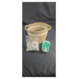 Ceiling fan pull, basket and sea shells