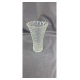 Vintage cubist flared top glass vase