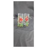 Ivy cart drink holder and 2 Coca-Cola glasses