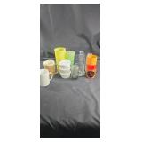 Tupperware cups, ramekins with lids and more