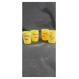 Beep for Breakfast vintage plastic cups