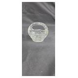 Small crystal vase with rose decor approx 3