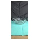 Urn style cube pattern dish approx 8 inches