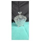 5th Avenue crystal candy dish with lid approx 6