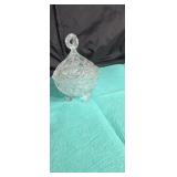 Crystal bird decorative 3 footed candy dish