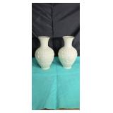 Lennox vase set approx 9 inches tall