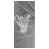 Clear pitcher for water approx 9 inches tall