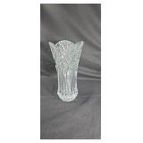 Heavy crystal vase approx 12 inches tall