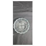 Coin glass ashtray approx 8 inches diameter