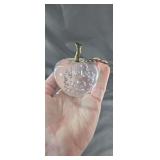 Glass apple paper weight