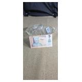 Clear pattern glass juicer and Nigerian $5