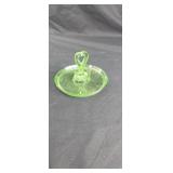 Lime green glass tray