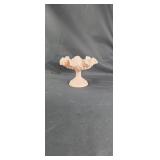 Pink hobnail dish approx 5.5 inches tall