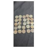 Group of 25 mercury dimes