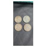 1920, 1920, 1934, 1939 walking liberty half