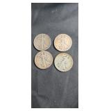 1927 1933 1935 1918 walking liberty half dollars