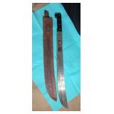 Collins & co. Machete & sheath extremely rare