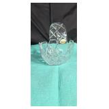 German crystal basket approx 5 inches tall
