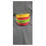 Various colored Fiesta ware bowls