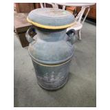 Country milk can 2 foot tall decorated with