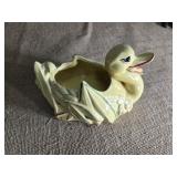 Antique McCoy pottery duck planter signed with m
