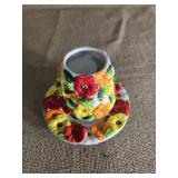 Multi colored candleholder