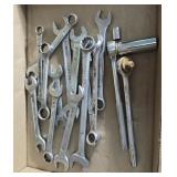 Metric and standard wrenches plus 2 3/8 drive