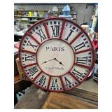 Tin Paris clock. 24 inches in diameter