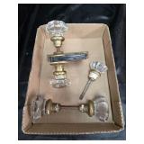 Antique glass door knobs
