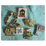 Pins and bracelet