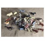 Vintage animals made of plastic looks like the
