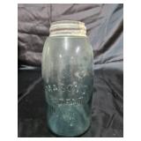 Green half gallon Masons Patent Nov 30, 1858