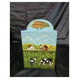 Cow box hand painted by P Shrader 2000